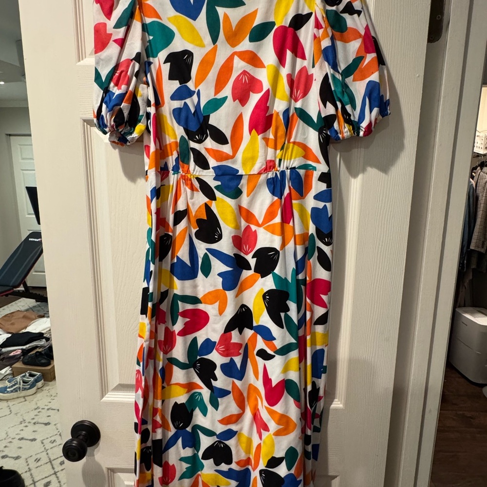 Calvin Klein Puff Sleeve Sundress